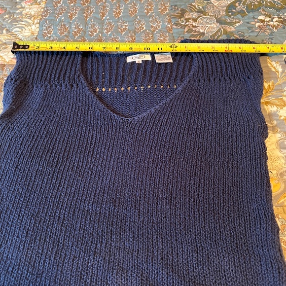 Vintage Deep Blue Sleeveless Sweater Vest - Picture 7 of 9
